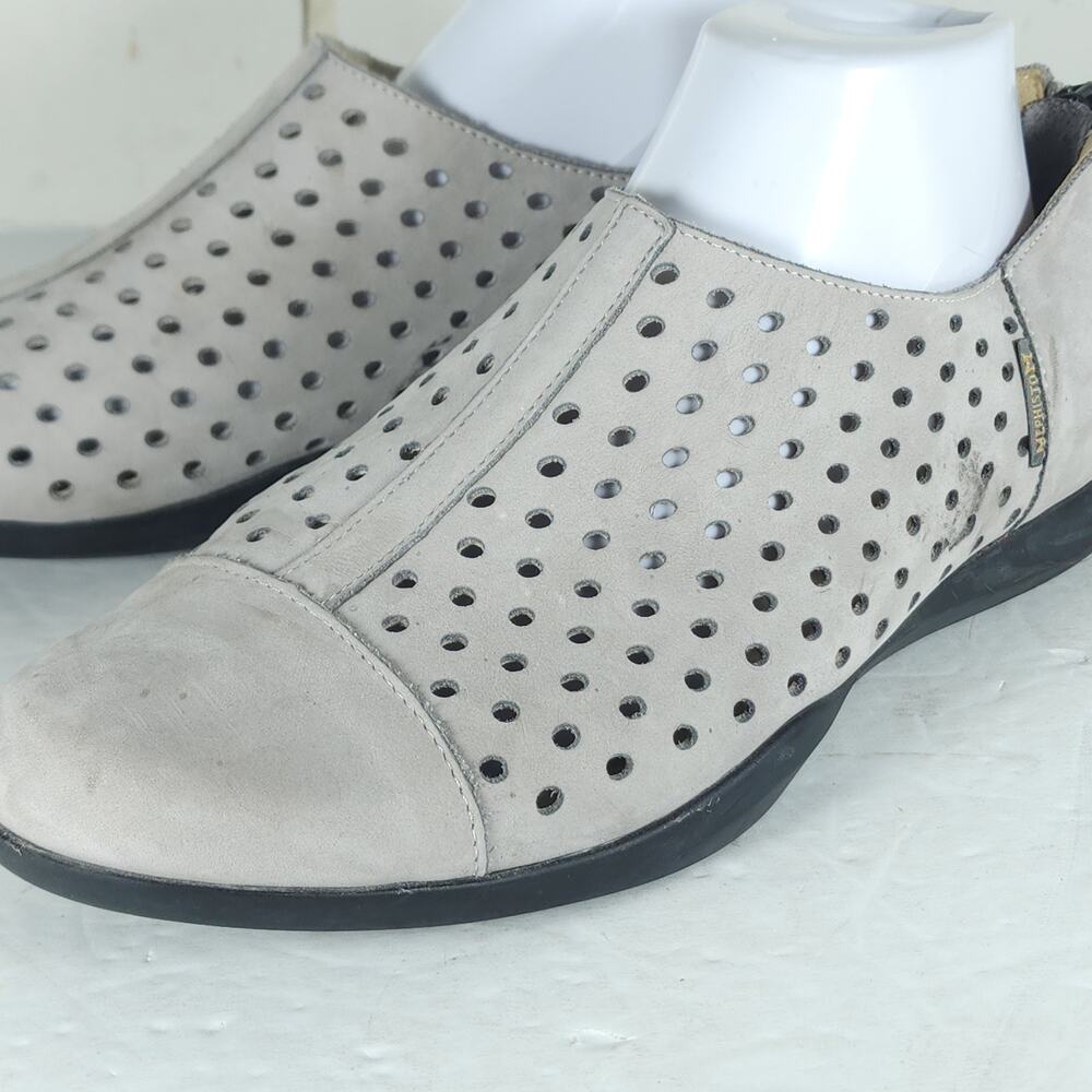 MEPHISTO Women’s Clemence US10 Light Gray Nubuck Perforated Comfort Shoes - Picture 14 of 16
